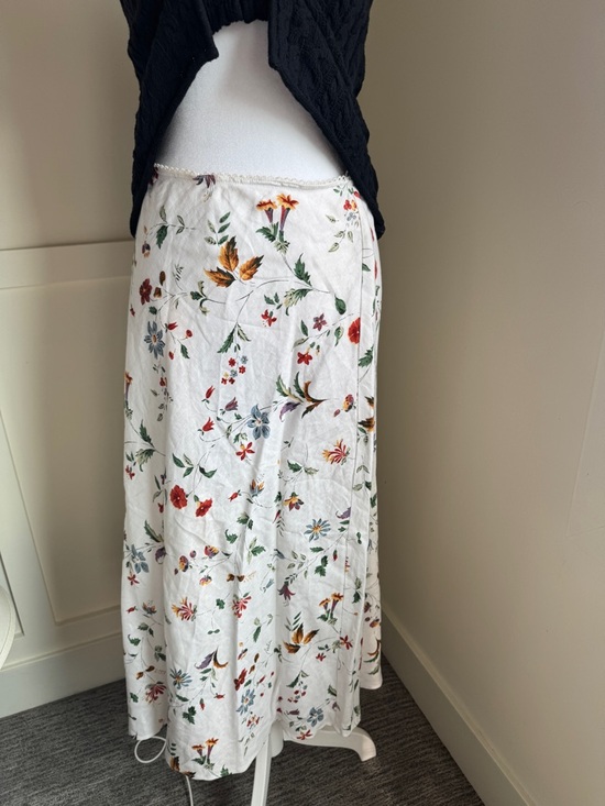Reformation Dresses & Skirts - Reformation White Maxi Skirt with Multicolor Floral Print
